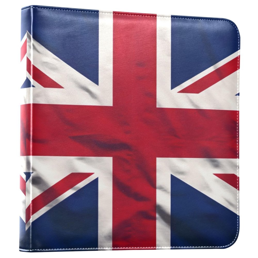 WELLDAY British Flag Photo Album Self Adhesive 3x5 4x6 5x7 6x8 DIY Scrapbook 3 Ring Scrapbooking Album 20 Blank Pages Magnetic Album