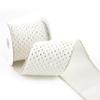 DINDOSAL White and Gold Christmas Wired Ribbon, 4 Inch x 10 Yards view 1