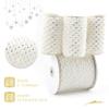 DINDOSAL White and Gold Christmas Wired Ribbon, 4 Inch x 10 Yards view 2