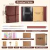 ALKALO Scrapbook Photo Album 100 Pages, 60 Page Self Adhesive+40 Page Kraft Paper DIY Photo Book for 2x3 3x5 4x6 5x7 Pictures, Leather Memory Book for Wedding Baby Family Travel Birthday Christmas view 3