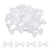 MECCANIXITY 80pcs White Bow Ties 1.5"x1" Mini Bowknot for Crafting Little Satin Bows Bulk view 1