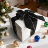 VATIN Black Velvet Wired Ribbon 2.5" Metallic Black Gold Velvet Christmas Ribbon for Floral Arrangements Wrapping Gifts Stylish Decor Creation -Continuous 5 Yards view 3