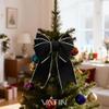 VATIN Black Velvet Wired Ribbon 2.5" Metallic Black Gold Velvet Christmas Ribbon for Floral Arrangements Wrapping Gifts Stylish Decor Creation -Continuous 5 Yards view 4