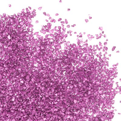 PATIKIL 200g Crushed Glass Glitters, 2-4 mm Colorful Irregular Glass Chips Chunky Glass Glitters Stones for Nail Art DIY Craft Jewelry, Dark Pink