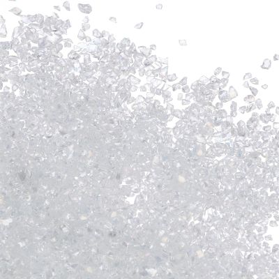 PATIKIL 200g Crushed Glass Glitters, 2-4 mm Colorful Irregular Glass Chips Chunky Glass Glitters Stones for Nail Art DIY Craft Jewelry, White