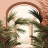 CISDKK Modern x-Stitch Pattern,Hand Embroidery Pattern,Boho Wall,Abstract Botanical,Boho Wall Decor,Boho,Boho Home Decor,Beige and Green,11CT,17.33 * 17.33 inch view 1