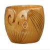 Wooden A-F Luxury Handicraft Yarn Bowl Storage Bowl Holder Knitting Crochet Handmade Crochet Bowl Yarn Storage Solution Knitting Room Essentials Unique Design, NATURAL view 2