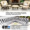 Stripe Outdoor Fabric/OUTDURA Water Resistant/54 W/Sold by Yard/Patio roof/Backpacks/car & Boat Seats/Temporary housing/car Cover/Outdoor Upholstery/Umbrella/Stain Resistant/Curtain(Fenway Flannel) view 3