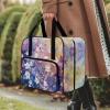 CREAMIC Sewing Machine Carrying Case Daisy Print Sewing Machine Case Sewing Machine Cover Sewing Machine Travel Case for Most Standard Sewing Machines Sewing Machine Bag with Multiple Compartments view 3