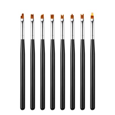 ZUIAI Nail Art Petal Brush Pen Gel Gradient Drawing Blooming Painting Manicure Tool Kit 8Pcs