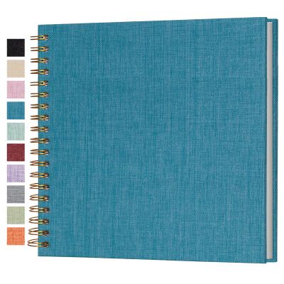 Cherrich Photo Album Scrapbook 10x10 Inch Linen Cover for Wedding, Baby, Family, Graduation, Dog, Vacation