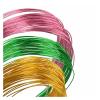HDNSAUD Floral Wire 25/50pcs Stocking Flower Wire 80cm Length Artificial Branches Twigs Iron Wire for Nylon Stocking Flower Making DIY Accessory(Gold,N24 0.6mm 50 pcs) view 3