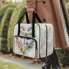 Uorisanigo Sewing Machine Carrying Case Heavy Duty Universal Sewing Machine Tote Bag with Multiple Storage Pocket Compatible with Most Standard Sewing Machine and Accessories Dragonfly Floral view 2