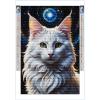 Directo 5D DIY Cosmic Stars Diamond Painting Kits,Embroidery Turkish Angora Cat Round Full Drill Diamond Art Kits,Turkish Angora Cat Crystal Gem Arts Painting Craft Home Wall Decor 8x12inch view 2