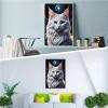 Directo 5D DIY Cosmic Stars Diamond Painting Kits,Embroidery Turkish Angora Cat Round Full Drill Diamond Art Kits,Turkish Angora Cat Crystal Gem Arts Painting Craft Home Wall Decor 8x12inch view 3