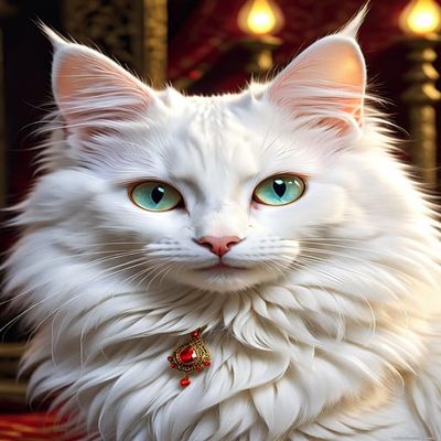 Directo DIY 5D Digital Diamond Painting KitCute Animals Full Diamond CrystalSmiling Angel Rhinestone Embroidery Turkish Angora Cat Diamond Crafts for Home Wall Decoration 16x20inch