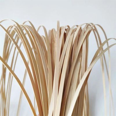 Czsycdsf 50 Pcs 1.85 Meters Bamboo Strips for Weaving, 4.2mm Wide Smooth Flat Webbing Basket Weaving Strips Weaving Materials for Chair Making Webbing Basket Wicker Weaving DIY Craft Rattan Cane
