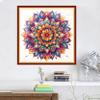 Magxvouy Cross Stitch Kits Stamped Full Range of Embroidery Kits,Cross Stitch Patterns Needlework Kits for Beginners 11CT Printed Kits&Colorful Mandala 18x18 inch view 2