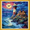 Magxvouy Cross Stitch Kits Stamped Full Range of Embroidery Kits,Cross Stitch Patterns Needlework Kits for Beginners 11CT Printed Kits&Seaside Lighthouse 16x20 inch view 1
