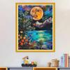 Magxvouy Cross Stitch Kits Stamped Full Range of Embroidery Kits,Cross Stitch Patterns Needlework Kits for Beginners 11CT Printed Kits&Moon Night Scene 16x20 inch view 2