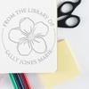 Personalized Book Library Embossing Seal - Soft Charming Blooms Design, Customized Collection Embosser, 1-5/8 Round, Ideal for Collectors view 4
