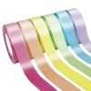 PURREITTI 150 Yards Macaron Satin Ribbon 1-1/2 Inch 6 Rolls Assortment Ribbons for Crafts Gift Wrapping Flower Bouquet Wedding Invitations Birthday Party Festival Decoration Hair Bows view 1