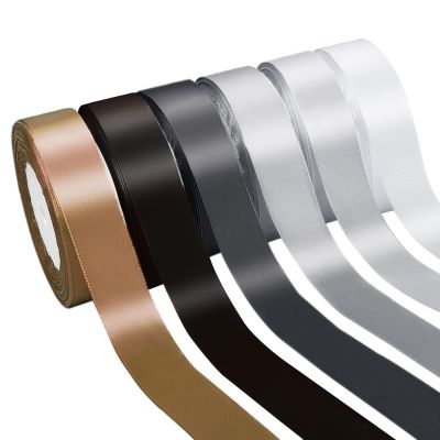 PURREITTI 150 Yards Black Satin Ribbon 1-1/2 Inch 6 Rolls Assortment Ribbons for Crafts Gift Wrapping Flower Bouquet Wedding Invitations Birthday Party Festival Decoration Hair Bows