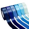 PURREITTI 150 Yards Blue Satin Ribbon 1 Inch 6 Rolls Assortment Ribbons for Crafts Gift Wrapping Flower Bouquet Wedding Invitations Birthday Party Festival Decoration Hair Bows view 1