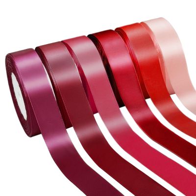 PURREITTI 150 Yards Red Satin Ribbon 1-1/2 Inch 6 Rolls Assortment Ribbons for Crafts Gift Wrapping Flower Bouquet Wedding Invitations Birthday Party Festival Decoration Hair Bows