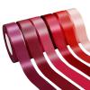 PURREITTI 150 Yards Red Satin Ribbon 1-1/2 Inch 6 Rolls Assortment Ribbons for Crafts Gift Wrapping Flower Bouquet Wedding Invitations Birthday Party Festival Decoration Hair Bows view 1