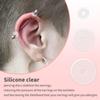 Earring Backs, Earring Backs for Droopy Ears, Plastic Earring Backs, 100pcs Clear Piercing Disc for Piercing Bump Treatment 5/7 mm, Piercing Kit, Silicone Earring Backs (50pcs 5mm+50pcs 7mm) view 3