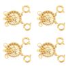 uxcell Layering Necklace Clasp Separator 4Pcs 2 Stands Slide Jewelry Lock Clasp Converter Connector for Layered Bracelet Necklace Making, Gold view 1