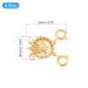 uxcell Layering Necklace Clasp Separator 4Pcs 2 Stands Slide Jewelry Lock Clasp Converter Connector for Layered Bracelet Necklace Making, Gold view 2