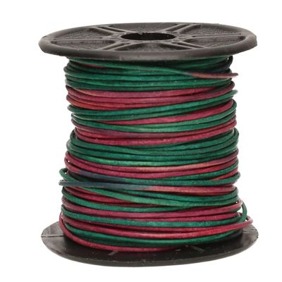 The Beadsmith Leather Cord Gypsy Dyed Sunset 1mm Spool 25 Yards/22.86 Meters Indian Leather Thong Ideal for Braiding, Beading, Necklaces, Fine Lacing, Hair Accessories & DIY Jewelry Making