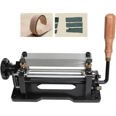 Manual Leather Skiver Paring Machine, Leather Skiver Splitter with Anti-Slip Handle, Max Thinning Width 80mm, Precision Cutting and Adjustment Screw, Saving Both Time and Energy, for Leather Work