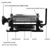 Manual Leather Skiver Paring Machine, Leather Skiver Splitter with Anti-Slip Handle, Max Thinning Width 80mm, Precision Cutting and Adjustment Screw, Saving Both Time and Energy, for Leather Work view 3