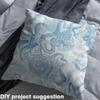 Blue Octopus Fabric by The Yard Watercolor Cartoon Wild Sealife No Stretch Sewing Fabric Seaweed Plants Ocean Themed Soft Flannel Polyester Fabric for Quilting Handmade Artwork 3 Yard Bolt,108"x59" view 3