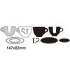 Coffee Tea Cups Metal Dies for Card Making DIY Scrapbooking Embossing Stencil Die Cuts Punch Template Molds Arts Crafts Metal Die Cuts Handmade Crafts Metal Cutting Dies Supplies Scrapbook Album Decor view 3