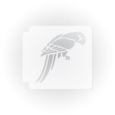 NineTribe Basics Parrot 783-384 Stencil (18 inch), White