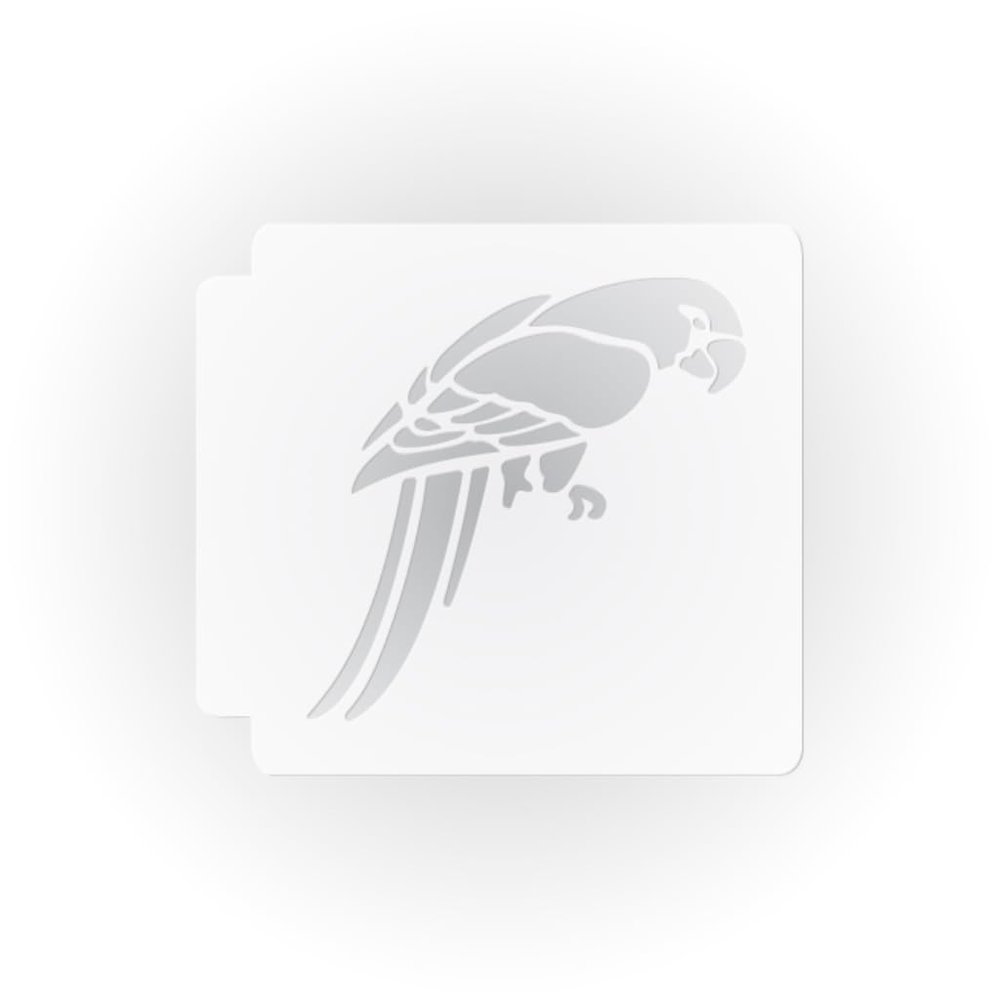 NineTribe Basics Parrot 783-384 Stencil (18 inch), White