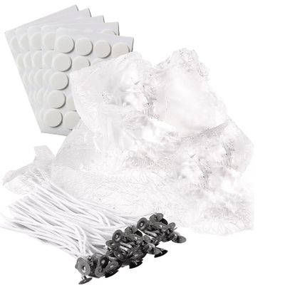 8.8 Lb Transparent Jelly Candle Wax for Making, DIY Gel Wax Making Kit with 100 Pcs Wicks and 100 Pcs Wick Stickers