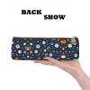 DRTGEDS Sports Baseball Game Classic Triangular Design Portable Leather Pencil Case With Large Storage Capacity Pencil Pouch view 4