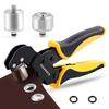 Knoweasy Grommet Tool Set: 3/8 Inch Handheld Grommet Plier with Interchangeable 1/4 Inch Die, 10mm and 6mm Punch Eyelet Tool for Fabric, Tarps, and Leather view 1