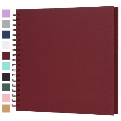 Scrapbook Album 10x10 Inches 100 Pages Hardcover Kraft Paper Photo Album Scrap Book Memory Book Blank DIY Scrapbook Albums for Boyfriend Wedding Baby Travel Anniversary Family, Red