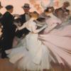 Cross-Stitch Stamped Kits,Counted Cross Stitch Chart,Masquerade Ball Ball Costume Couple Dancing Lovers Dancing Waltz Print,11CT,17.33 * 17.33 inch view 1