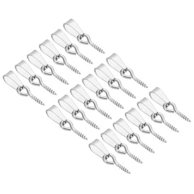 PATIKIL 17x4mm Screw Eye Pins Peg Bail, 20Pcs Small Stainless Steel Cup Pear Eyelet Screw Eye Pins for Jewelry Making Earring DIY Beads Craft, Silver