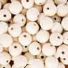 YANGRISE 120pcs 25mm Wood Beads Crafts Natural Round Unfinished Loose Beads Wood Spacer Beads for DIY Crafts Making Decorations Round Predrilled Wooden Balls for Farmhouse Dcor view 1