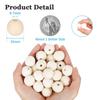 YANGRISE 120pcs 25mm Wood Beads Crafts Natural Round Unfinished Loose Beads Wood Spacer Beads for DIY Crafts Making Decorations Round Predrilled Wooden Balls for Farmhouse Dcor view 3