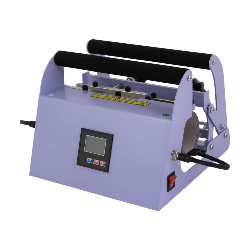 Beuioslyr Tumbler Heat Press Machine, Cup Heat Press with Fast & Even Heating, Car Cup Mug Press, DIY Mug Machine (Light Purple)