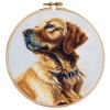 Cross Stitch Kits Counted Kit Cross-Stitching Pattern for Home Decor, 11CT Pre-Printed Fabric Embroidery Crafts Needlepoint Kit Canvas 13.7 x13.7 inches (35x35cm)- Labrador (D) 4 view 1